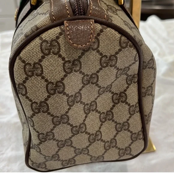 EUC Vintage Gucci Boston Satchel with Signature Stripe - Picture 3 of 9